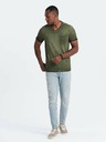 Ombre Clothing Grünes gestreiftes Herrenhemd Ombre Clothing