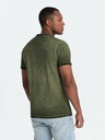 Ombre Clothing Grünes gestreiftes Herrenhemd Ombre Clothing