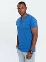 Ombre Clothing Blaues Herren T-Shirt mit Rundhalsausschnitt Ombre Clothing