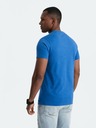 Ombre Clothing Blaues Herren T-Shirt mit Rundhalsausschnitt Ombre Clothing