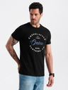 Ombre Clothing Schwarzes bedrucktes Herren-T-Shirt Ombre Clothing