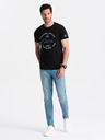 Ombre Clothing Schwarzes bedrucktes Herren-T-Shirt Ombre Clothing