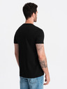 Ombre Clothing Schwarzes bedrucktes Herren-T-Shirt Ombre Clothing