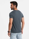 Ombre Clothing Blaues Herren T-Shirt mit Rundhalsausschnitt Ombre Clothing