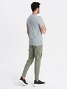 Ombre Clothing Graues Herren Basic T-Shirt mit Rundhalsausschnitt aus Baumwolle Ombre Clothing