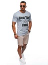 Edoti Herren-T-Shirt mit Aufdruck – grau EDOTI