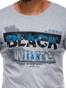 Edoti Herren-T-Shirt mit Aufdruck – grau EDOTI