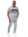 Edoti Herren-T-Shirt mit Aufdruck – grau EDOTI