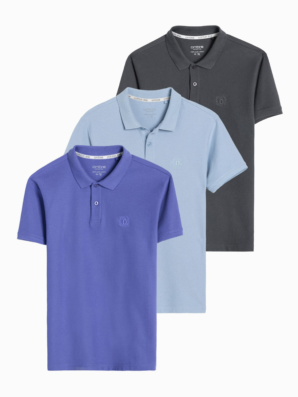 Ombre Clothing Poloshirt aus Piqué-Strick für Herren Ombre Clothing