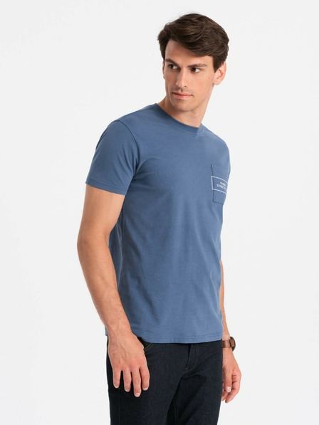 Ombre Clothing Herren T-Shirt aus Baumwolle mit Ombre-Taschenaufdruck Ombre Streetstyle Ombre Kleidung