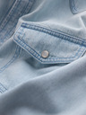 Ombre Clothing Herren Denim Button-Down Hemd mit Taschen hellblau Ombre Clothing