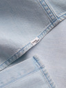 Ombre Clothing Herren Denim Button-Down Hemd mit Taschen hellblau Ombre Clothing