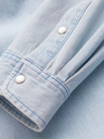 Ombre Clothing Herren Denim Button-Down Hemd mit Taschen hellblau Ombre Clothing