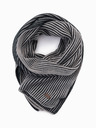 Ombre Clothing Herren-Strickschal mit zweifarbigen Streifen grau und schwarz Ombre Clothing