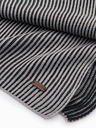 Ombre Clothing Herren-Strickschal mit zweifarbigen Streifen grau und schwarz Ombre Clothing