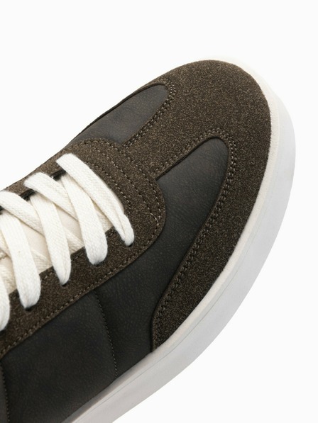 Ombre Clothing Herren Oldschool Turnschuhe mit dicken Sohlen Dunkelbraun Ombre Kleidung