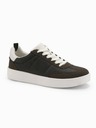 Ombre Clothing Herren Oldschool Turnschuhe mit dicken Sohlen Dunkelbraun Ombre Kleidung