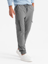 Ombre Clothing Herren-Jogginghose mit Taschen und Aufdruck grau Ombre Kleidung