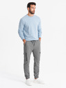 Ombre Clothing Herren-Jogginghose mit Taschen und Aufdruck grau Ombre Kleidung