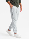 Ombre Clothing Herren Strick-Sweatpants mit Bundfalten hellgrau Ombre Clothing