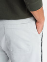 Ombre Clothing Herren Strick-Sweatpants mit Bundfalten hellgrau Ombre Clothing