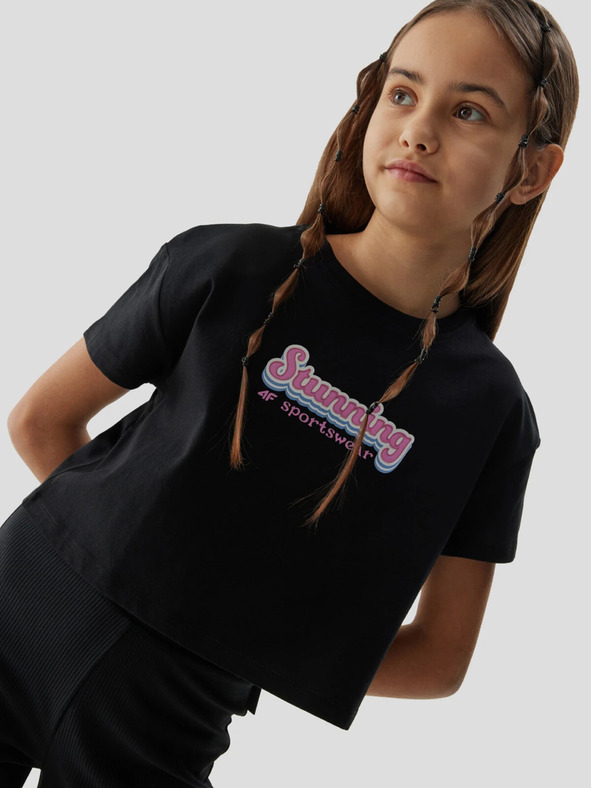 4F Mädchen Crop-Top aus Bio-Baumwolle 4F