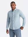 Ombre Clothing Herren Strickhemd mit schmalen Ärmeln Ombre Kleidung