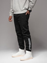 Ombre Clothing Herren-Trainingshose aus Denim mit Borte - schwarz V2 OM-PADJ-0156 Ombre Clothing