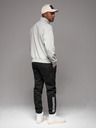 Ombre Clothing Herren-Trainingshose aus Denim mit Borte - schwarz V2 OM-PADJ-0156 Ombre Clothing