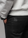 Ombre Clothing Herren-Trainingshose aus Denim mit Borte - schwarz V2 OM-PADJ-0156 Ombre Clothing