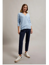Moodo Hellblaue Damen-Strickjacke Moodo