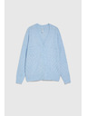 Moodo Hellblaue Damen-Strickjacke Moodo