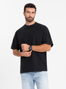 Ombre Clothing Herren-T-Shirt LOOSE FIT mit Tasche schwarz Ombre Clothing