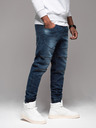Ombre Clothing Herren Jogginghose mit Cargo-Taschen mit Reißverschluss blau Ombre Clothing