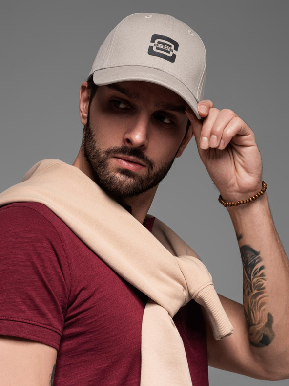 Ombre Clothing Herren-Baseballmütze mit Logo grau Ombre Clothing
