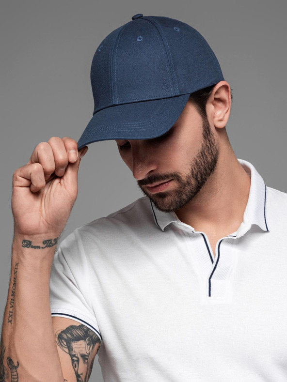 Ombre Clothing Herren-Baseballmütze mit dekorativer Stickerei dunkelblau Ombre Clothing
