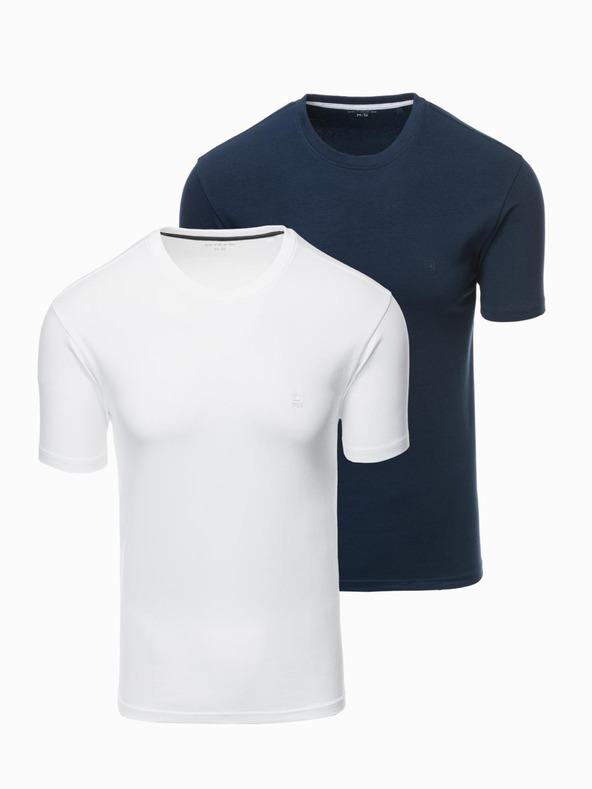 Ombre Clothing Dreierpack Herren-T-Shirts aus Baumwolle BASIC mit Rundhalsausschnitt Ombre Clothing