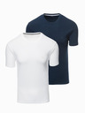 Ombre Clothing Dreierpack Herren-T-Shirts aus Baumwolle BASIC mit Rundhalsausschnitt Ombre Clothing