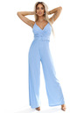 numoco Eleganter Wickel-Jumpsuit mit weitem Bein und Gürtel Numoco