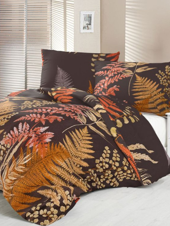 Kvalitex Satin French Extended Bedding Luxury Collection 1+2, 240x220, 70x90cm Fern brown Kvalitex