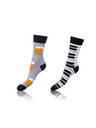 Bellinda Crazy Socks 2x - Fun Socks 2 Pairs - Black - White
