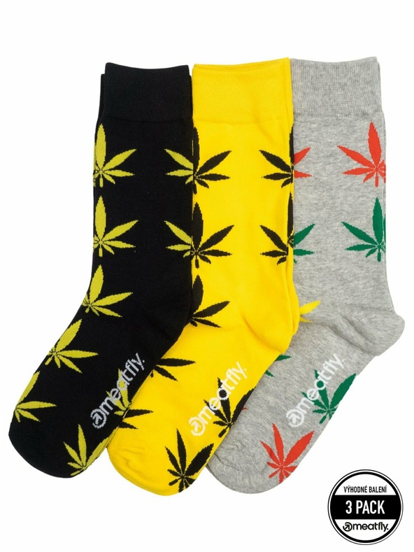 Meatfly Meatfly Socks Lexy Triple Pack Ganja | Multicolored | Size