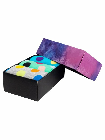 Meatfly Meatfly Socks Lexy Gift Pack Grey Dots | Multicolored | Size