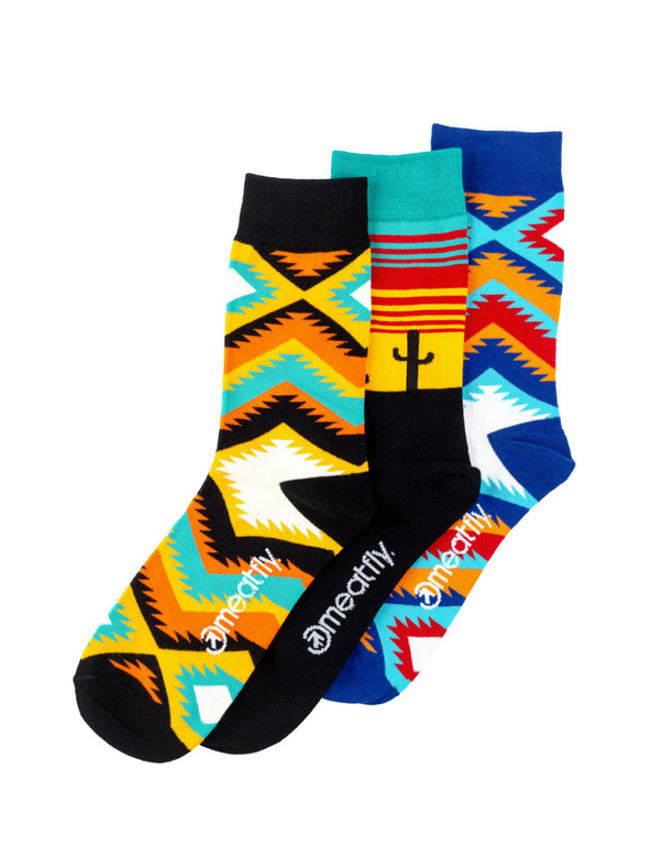 Meatfly Meatfly Socks Arizona Socks - S19 Triple Pack | Multicolored | Size