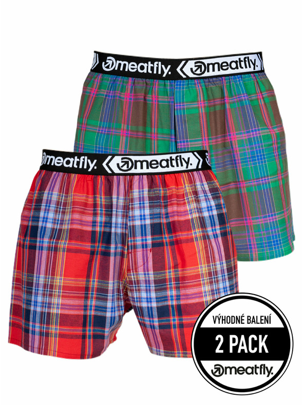 Meatfly Meatfly Herren-Boxershorts Gigi Pink / Green | Rosa | Größe