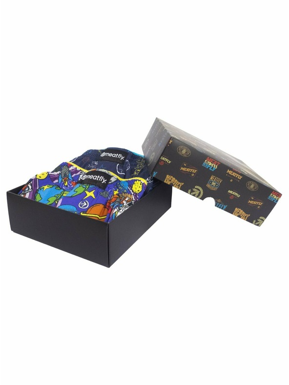 Meatfly Meatfly Herren-Boxershorts Agostino Cosmo Gift Pack | Blau | Größe