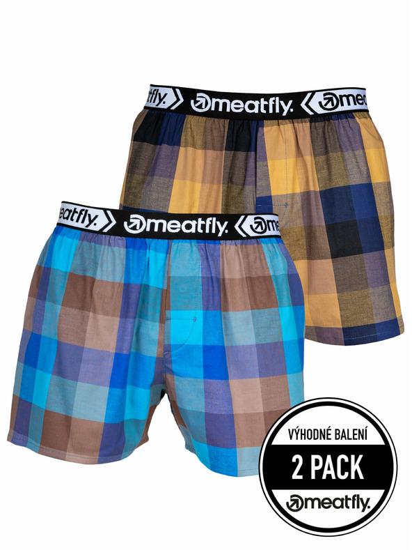 Meatfly Meatfly Herren Boxershorts Gigi Braun / Blau | Braun | Größe