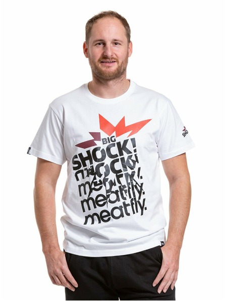 Meatfly Meatfly Herren T-Shirt Big Shock Shattered Weiß | Weiß | Größe