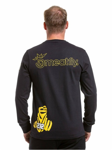 Meatfly Meatfly Herren Langarm-T-Shirt Dakar Beduin Schwarz | Schwarz | Größe