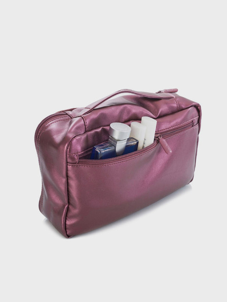 Heys Set of Five Travel Packing Cubes in Dark Pink Heys Metallic Packing Cube 5pc